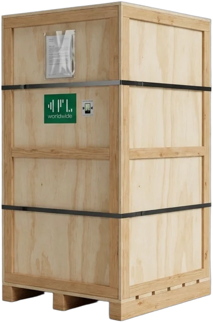 The CFL crate, in its own wood colour, with a green CFL label tile